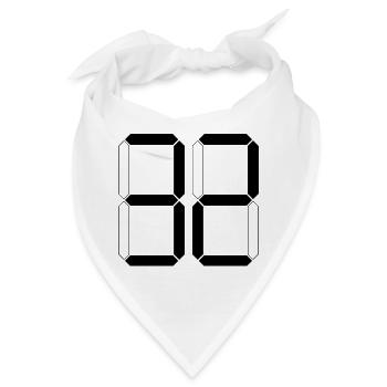 NUMMER 32 Zweiunddreißig Geschenk Digital - Bandana - Weiß - Vorne