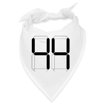 NUMMER 44 Vierundvierzig Geschenk Digital - Bandana - Weiß - Vorne