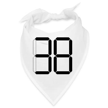 NUMMER 38 Achtunddreißig Geschenk Digital - Bandana - Weiß - Vorne