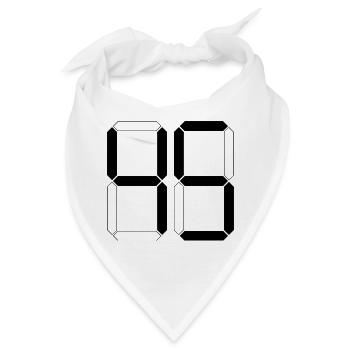 NUMMER 45 Fünfundvierzig Geschenk Digital - Bandana - Weiß - Vorne