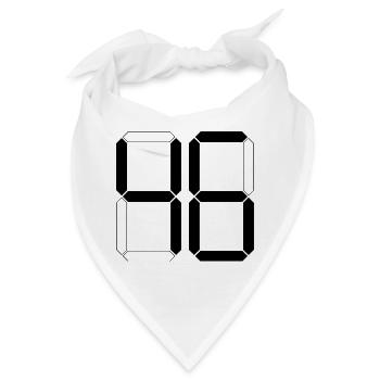 NUMMER 46 Sechsundvierzig Geschenk Digital - Bandana - Weiß - Vorne