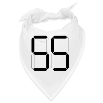 NUMMER 55 Fünfundfünfzig Geschenk Digital - Bandana - Weiß - Vorne