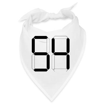 NUMMER 54 Vierundfünfzig Geschenk Digital - Bandana - Weiß - Vorne