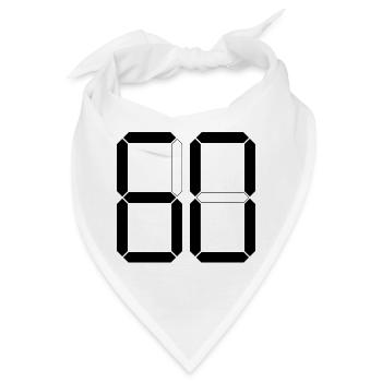 NUMMER 60 Zahl Geschenk Digital - Bandana - Weiß - Vorne