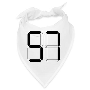 NUMMER 57 Siebenundfünfzig Geschenk Digital - Bandana - Weiß - Vorne