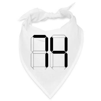 NUMMER 74 Vierundsiebzig Geschenk Digital - Bandana - Weiß - Vorne