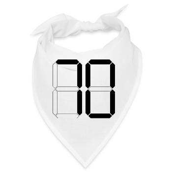 NUMMER 70 Siebzig Geschenk Digital - Bandana - Weiß - Vorne