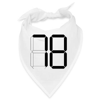 NUMMER 78 Achtundsiebzig Geschenk Digital - Bandana - Weiß - Vorne
