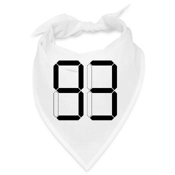 NUMMER 93 Dreiundneunzig Geschenk Digital - Bandana - Weiß - Vorne