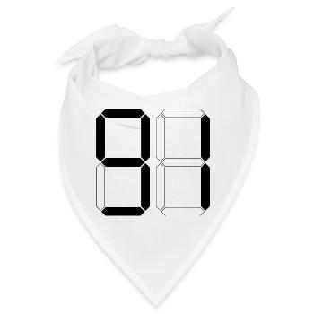 NUMMER 91 Einundneunzig Geschenk Digital - Bandana - Weiß - Vorne