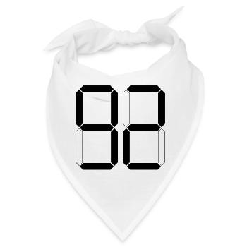 NUMMER 92 Zweiundneunzig Geschenk Digital - Bandana - Weiß - Vorne