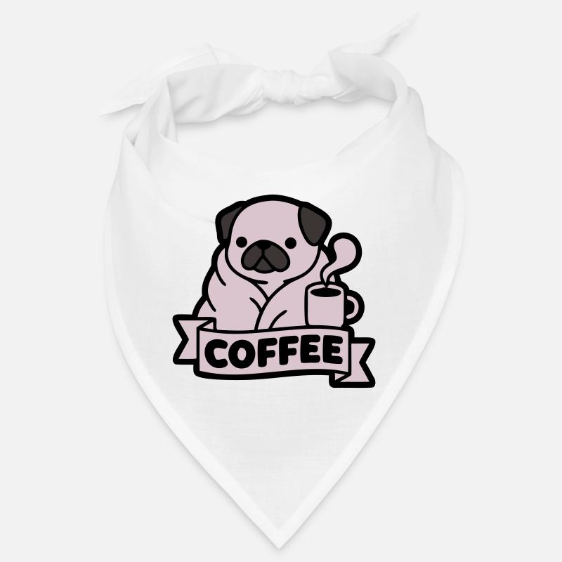 Mops Kaffee Morgenmuffel Banner Bandana