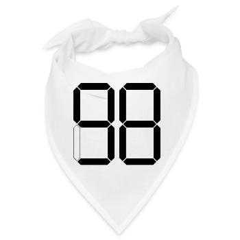 NUMMER 98 Achtundneunzig Geschenk Digital - Bandana - Weiß - Vorne