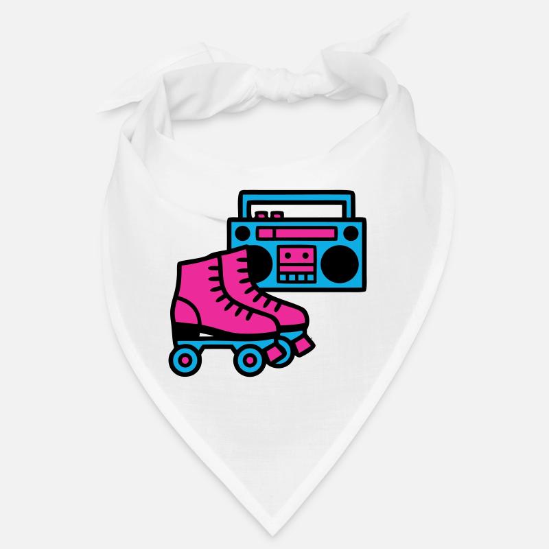 Rollschuhe Boombox 80er Retro Bandana