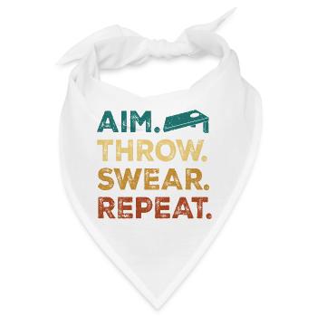 Aim. Throw. Wear. Repeat. - Bandana - Weiß - Vorne