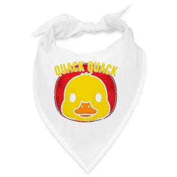 Quack Quack Duck Pop Art - Bandana - Weiß - Vorne