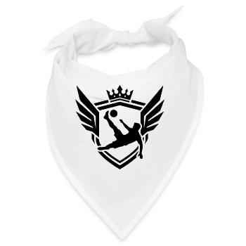 Fussballer Fallrückzieher Wappen - Bandana - Weiß - Vorne
