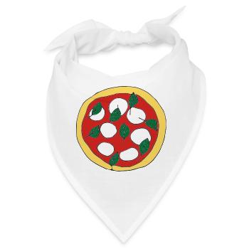 Pizza Margherita Basilikum - Bandana - Weiß - Vorne