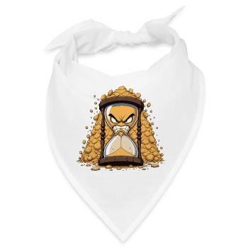 Wütende Sanduhr Chaoszeit - Bandana - Weiß - Vorne