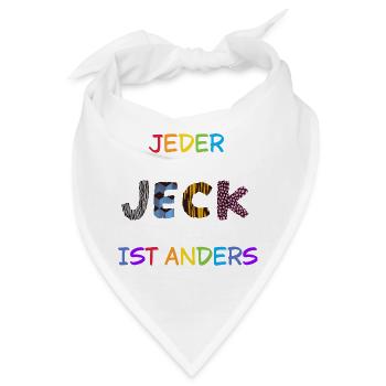 Jeder-Jeck-ist-anders - Bandana - Weiß - Vorne