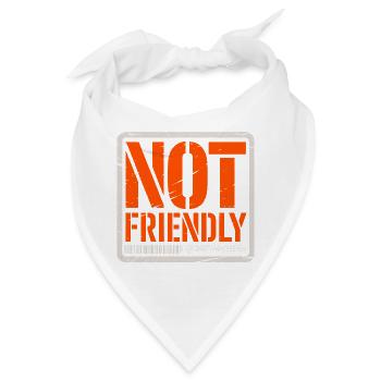 Not Friendly Introvertiert Antisocial Einzelgänger - Bandana - Weiß - Vorne