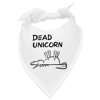 Dead Unicorn  - Bandana - Weiß - Vorne
