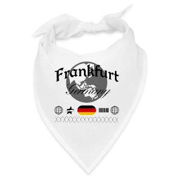 Frankfurt Deutschland Streetwear Reise Souvenir - Bandana - Weiß - Vorne