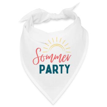 Sommerparty Sonnenstrahl Logo - Bandana - Weiß - Vorne