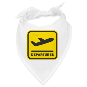 Flughafenabflugschild Symbol Flugterminal Symbo - Bandana - Weiß - Vorne