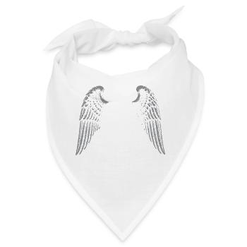 Gotisches Monogramm mit Engelsflügeln - Bandana - Weiß - Vorne