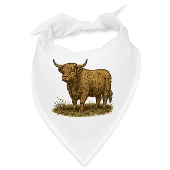 Highland-Rind - Bandana - Weiß - Vorne
