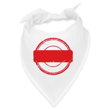 Blank Grunge-Gummistempel-Abzeichen-Vorlagenvektor - Bandana - Weiß - Vorne