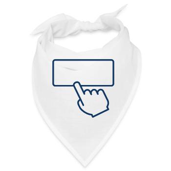 Touchscreen-Klick-Symbol für Benutzeroberflächendesign - Bandana - Weiß - Vorne