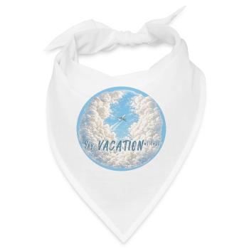 endlich Urlaub Flugzeug endlich frei Wolken - Bandana - Weiß - Vorne