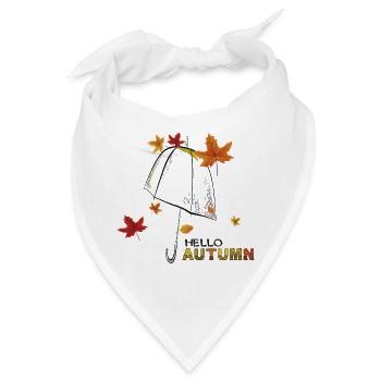 Herbstlaub Hello Autumn - Bandana - Weiß - Vorne