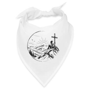 Wanderin auf dem Gipfel - Bandana - Weiß - Vorne