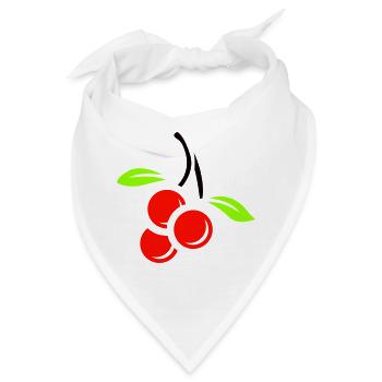 Drei Kirschen - Bandana - Weiß - Vorne