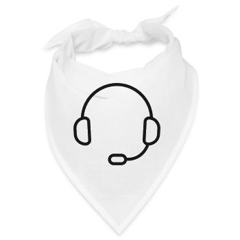 Headset Helpdesk Zeilen-Symbol - Bandana - Weiß - Vorne