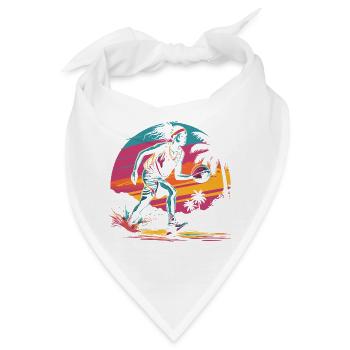 Basketballerin Retrowave - Bandana - Weiß - Vorne