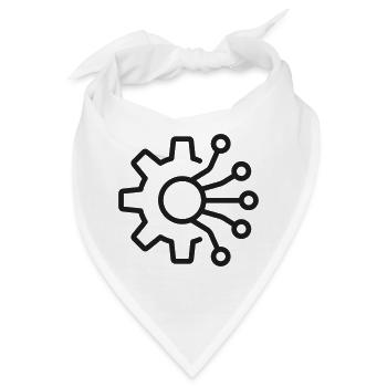 KI-Integration Zahnrad-Symbol - Bandana - Weiß - Vorne