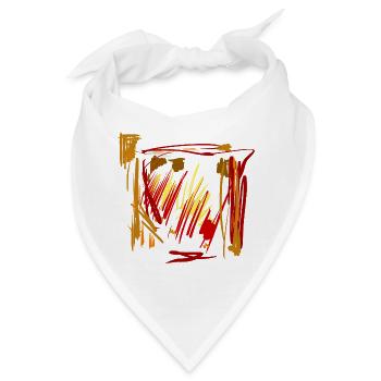 Abstrakter Hintergrund -  - Bandana - Weiß - Vorne