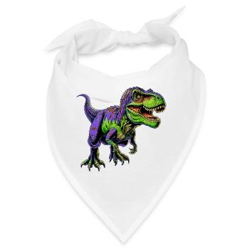 Dinosaurier - Bandana - Weiß - Vorne