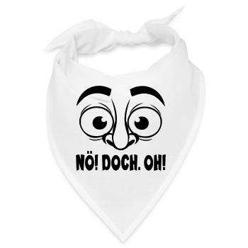NÖ Lustige Sprüche - Bandana - Weiß - Vorne