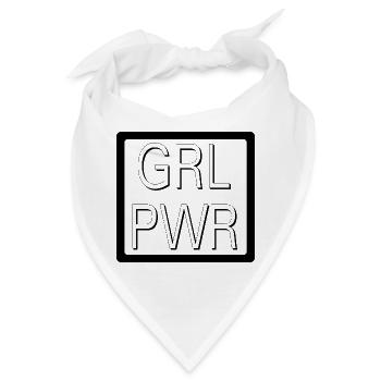GRL PWR Feminist Girl Power Design - Bandana - Weiß - Vorne