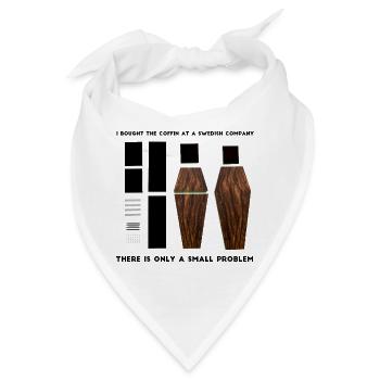 Lustiges Holzsarg-Kunstwerk - Bandana - Weiß - Vorne