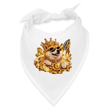 Doge to the Moon - Bandana - Weiß - Vorne