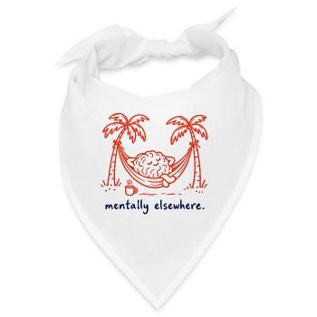 Mentally Elsewhere – Eisige Gehirnkritzelei - Bandana - Weiß - Vorne