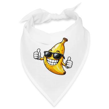 Banane mit Sonnenbrille Lustiger Sommer Spaß - Bandana - Weiß - Vorne