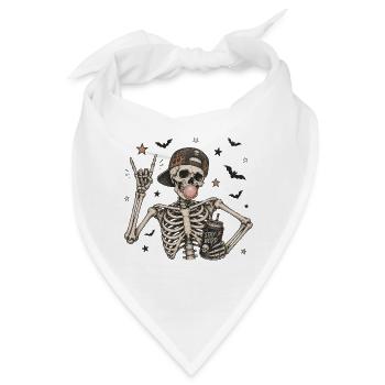 Stay Weird Skeleton Halloween-T-Shirt-Design - Bandana - Weiß - Vorne