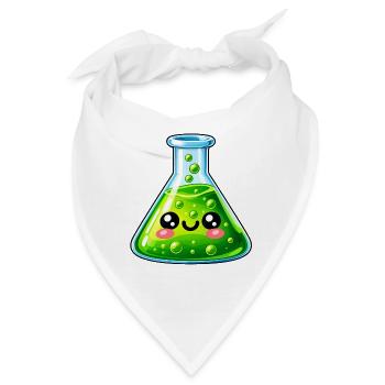 Grüner Blubber im Erlenmeyer - Bandana - Weiß - Vorne
